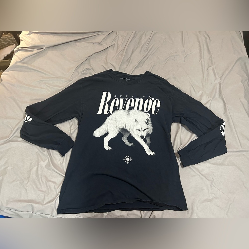 Pacsun L Wolf sigma revenge long sleeved shirt